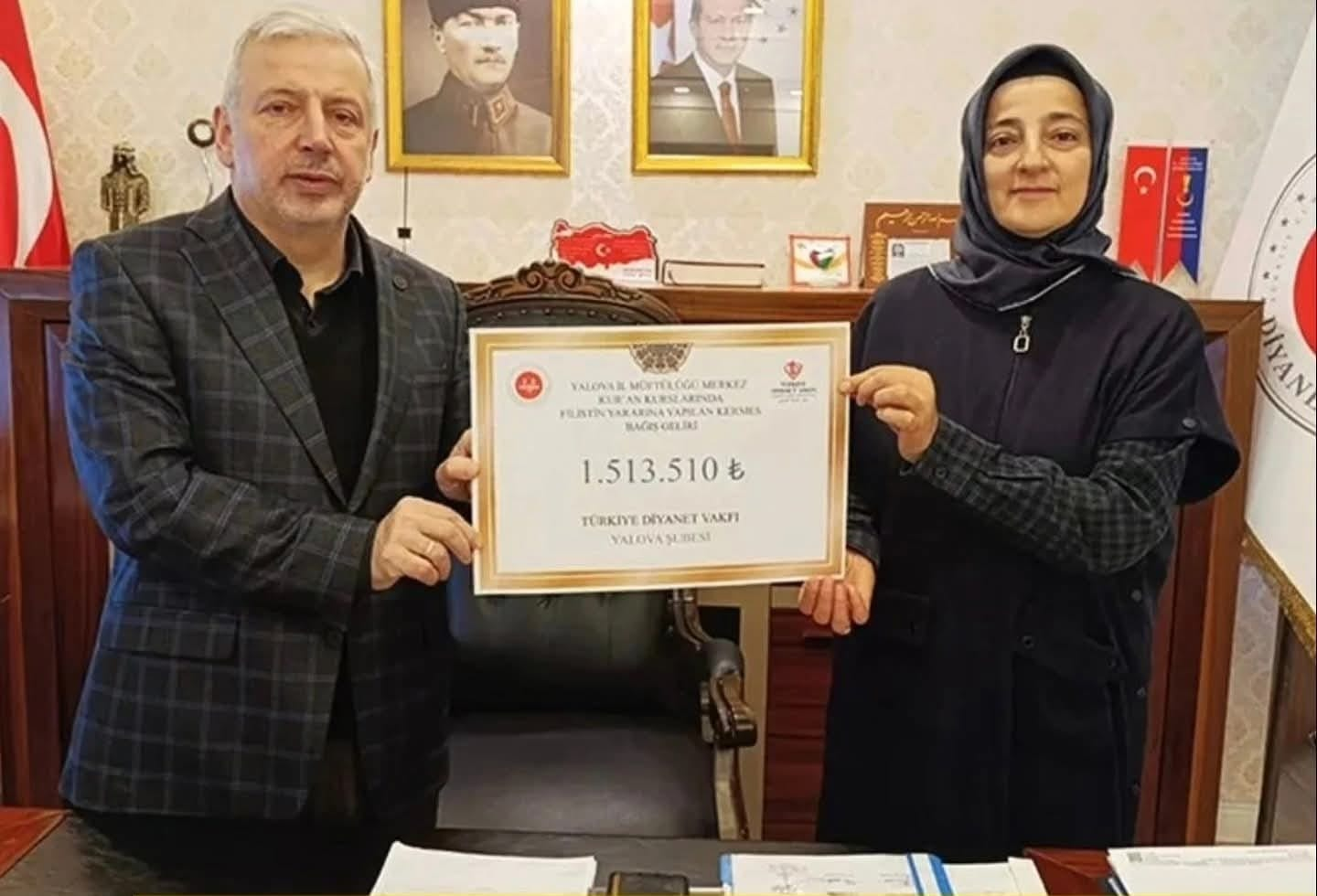 Yalova’da Kur’an Kurslarından Gazze’ye Umut Köprüsü: 1,5 Milyon TL’yi Aşan Büyük Dayanışma