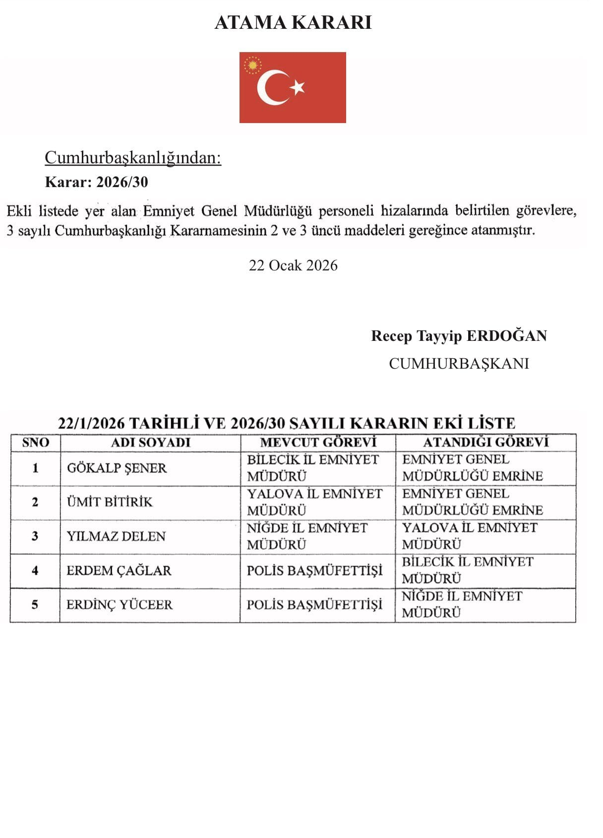 İçişleri Bakanı Yerlikaya’dan Yalova Emniyeti İçin Devir Teslim Mesajı