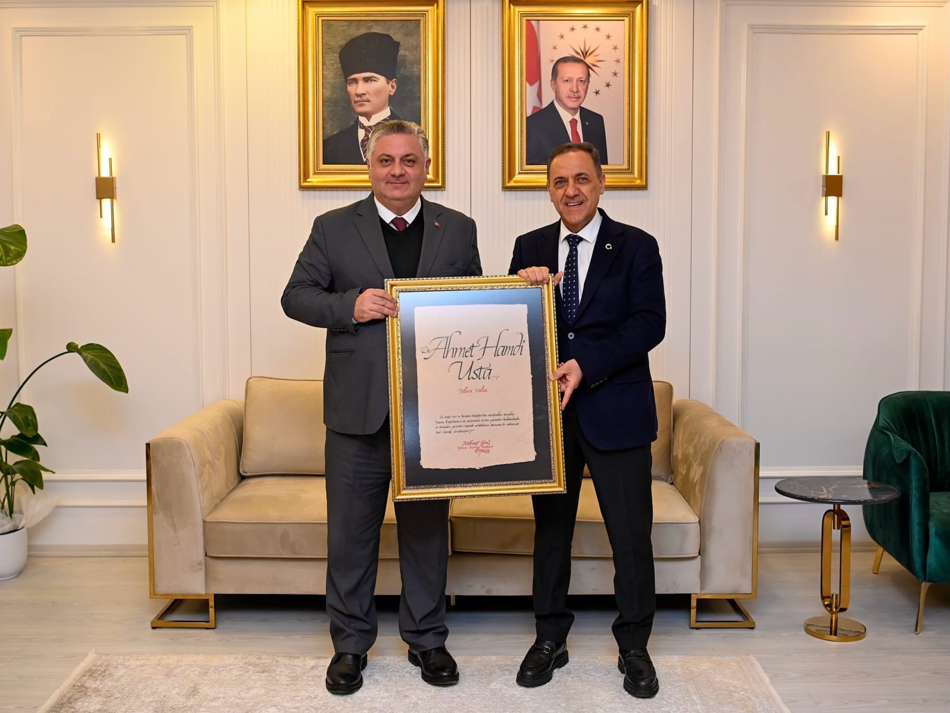 BAŞKAN GÜREL’DEN VALİ USTA’YA HAYIRLI OLSUN ZİYARETİ