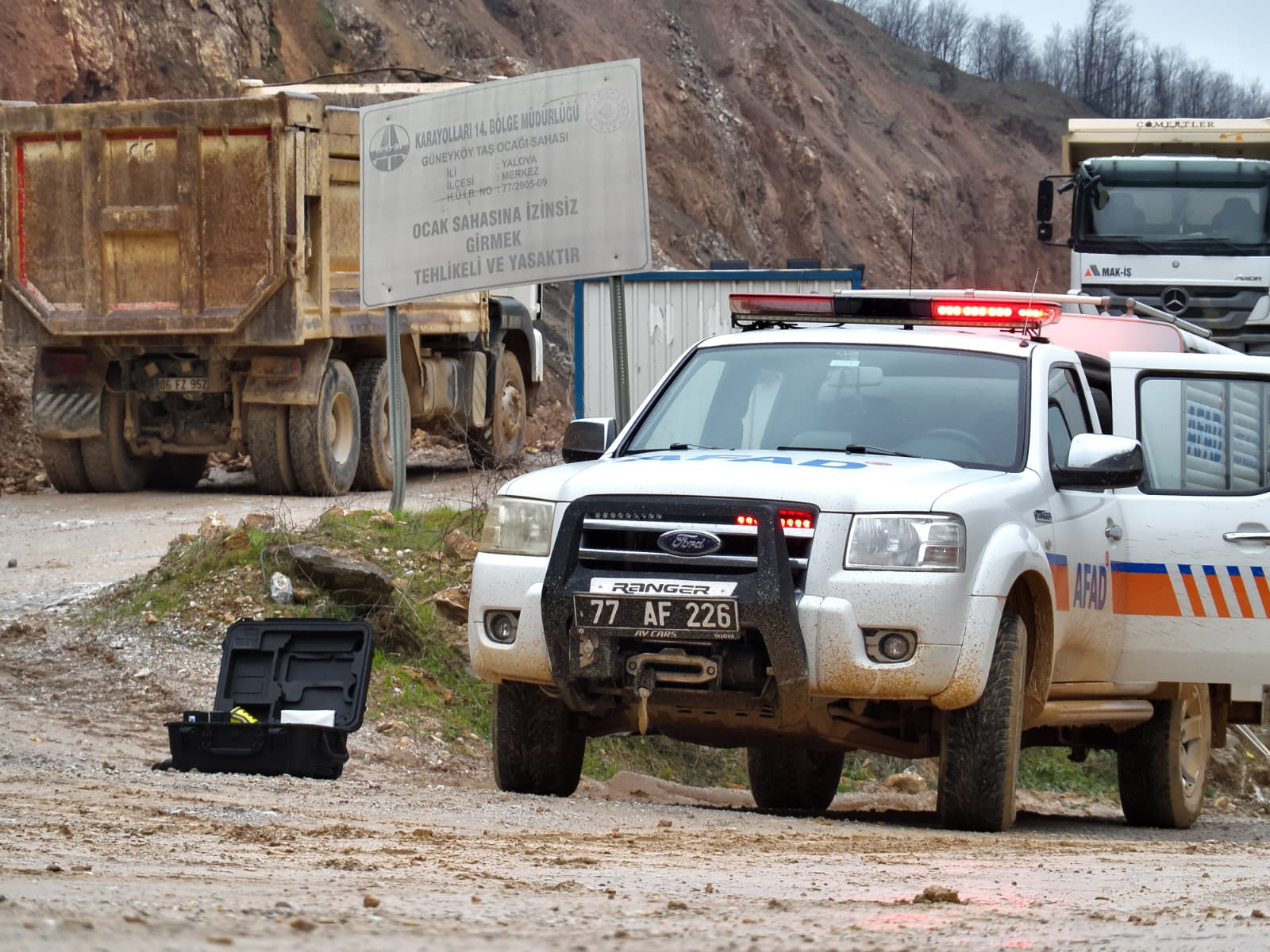 Paşakent Maden Sahasında ‘Mahsur Keçi’ İhbarı Boz Ayı Çıktı