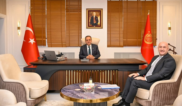 Marmaragaz Yalova İl Müdürü Fatih Er’den Vali Dr. Ahmet Hamdi Usta’ya Hayırlı Olsun Ziyareti