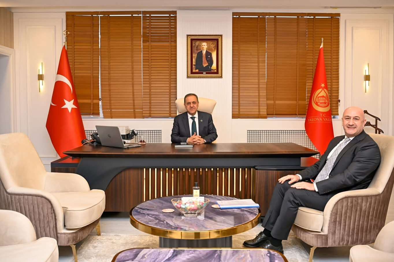 Marmaragaz Yalova İl Müdürü Fatih Er’den Vali Dr. Ahmet Hamdi Usta’ya Hayırlı Olsun Ziyareti