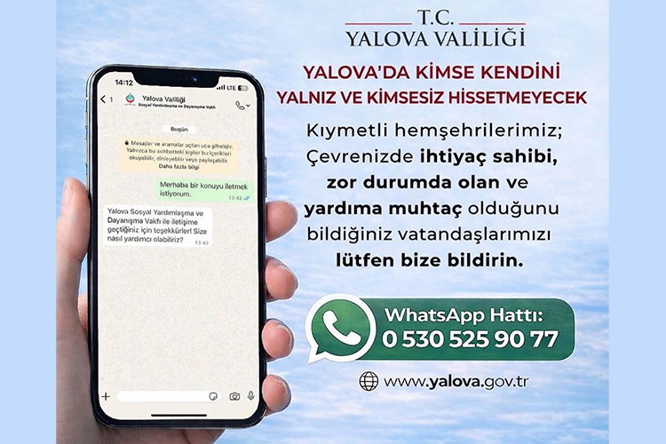 Vali Usta: Yalova’da Kimse Yalnız Değil