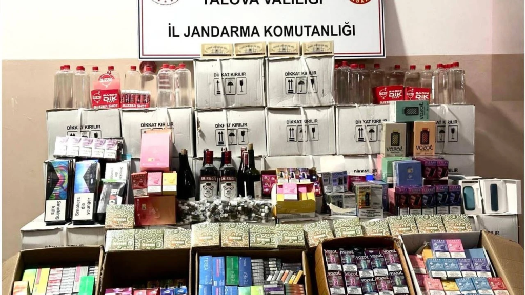 Yalova’da Kaçak Alkol ve Tütün Operasyonu: 795 Litre Etil Alkol Ele Geçirildi