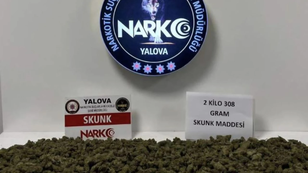 Yalova’da Narkotik Operasyonu: 2 Kilo 308 Gram Uyuşturucu Ele Geçirildi, 1 Şüpheli Tutuklandı