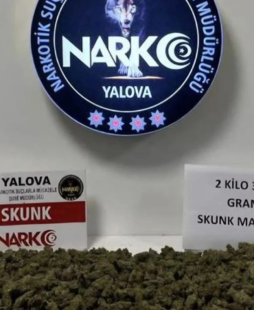 Yalova’da Narkotik Operasyonu: 2 Kilo 308 Gram Uyuşturucu Ele Geçirildi, 1 Şüpheli Tutuklandı
