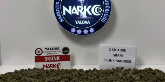 Yalova’da Narkotik Operasyonu: 2 Kilo 308 Gram Uyuşturucu Ele Geçirildi, 1 Şüpheli Tutuklandı