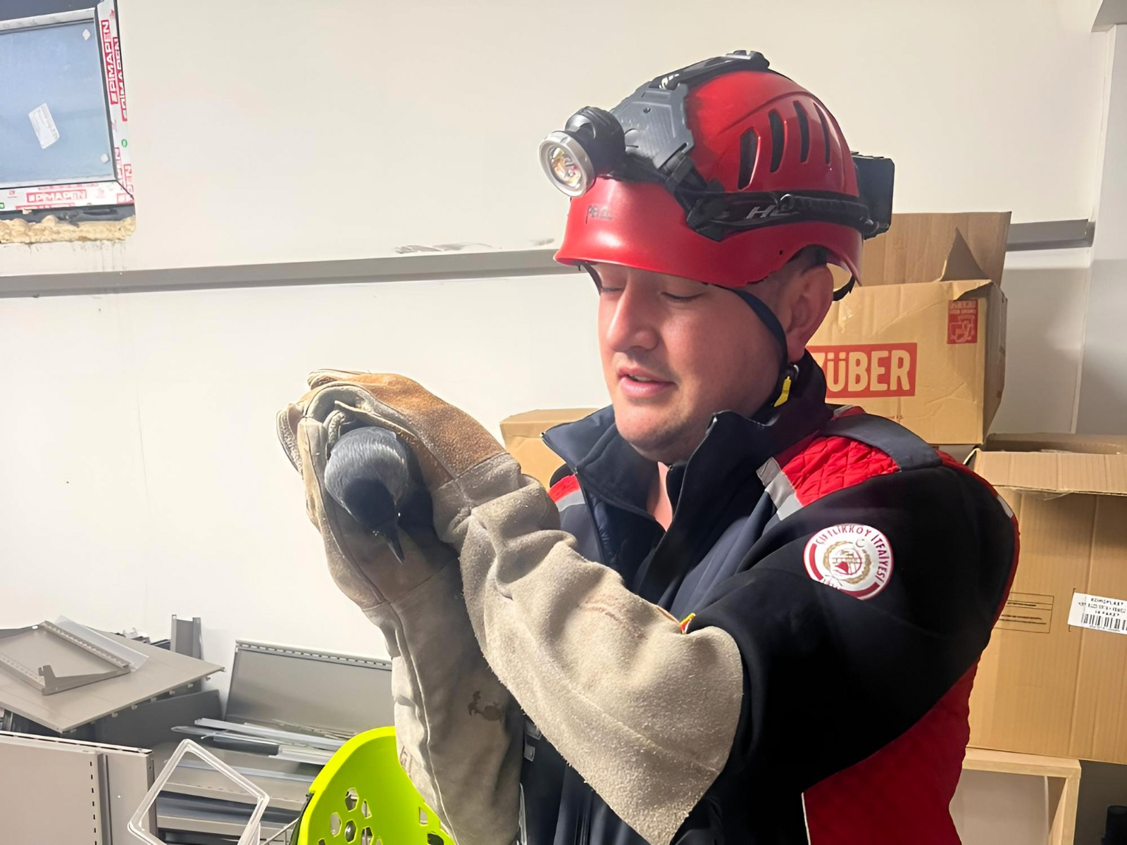 ÇİFTLİKKÖY İTFAİYESİ’NDEN KUŞ VE KEDİ KURTARMA OPERASYONLARI