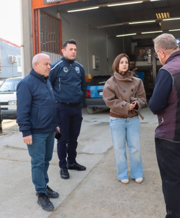 SANAYİ ESNAFI ZİYARET EDİLDİ, ATIK YÖNETİMİ KONUSUNDA BİLGİLENDİRME YAPILDI