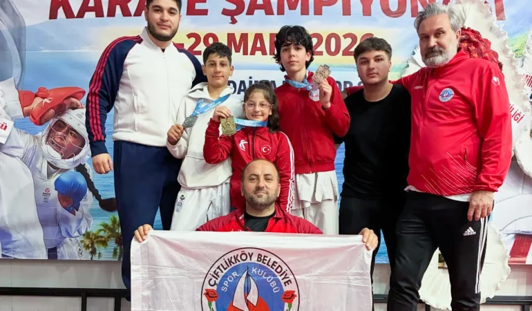 ÇİFTLİKKÖY KARATECİLERİ ŞAMPİYONLUKLARA DOYMUYOR