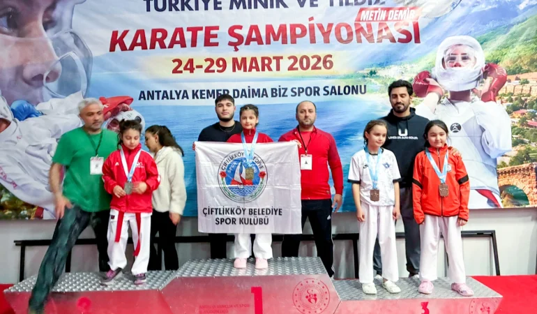 ÇİFTLİKKÖY KARATECİSİ 9 YAŞINDAKİ İKRA 2. KEZ TÜRKİYE ŞAMPİYONU