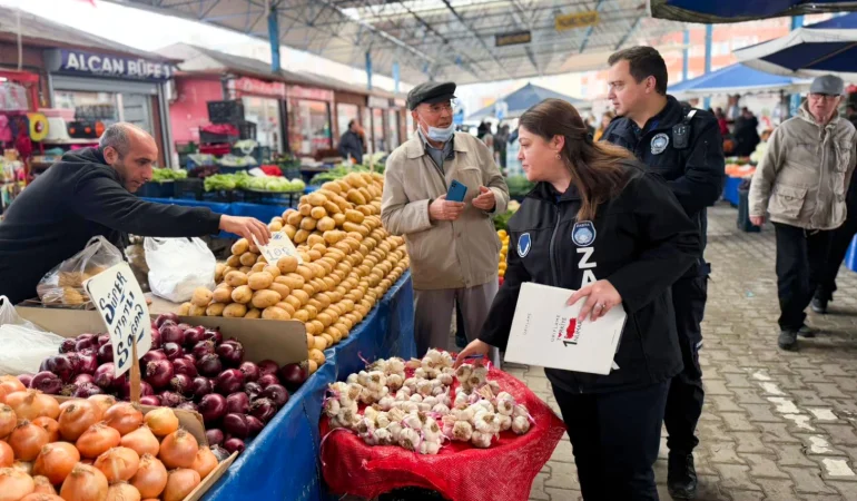 ÇİFTLİKKÖY’DE ÜRETİCİ PAZARI DENETLENDİ