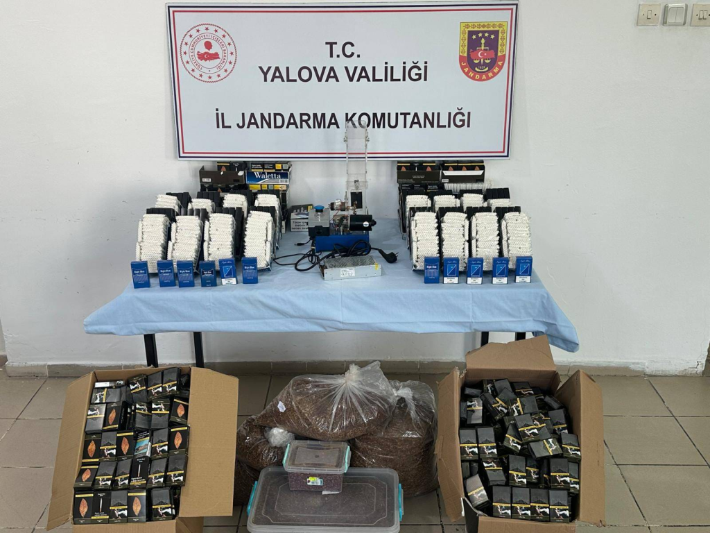 Çınarcık’ta Kaçak Tütün Operasyonu: 27 Bin Makaron ve 16 Kilo Tütün Ele Geçirildi