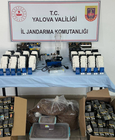 Çınarcık’ta Kaçak Tütün Operasyonu: 27 Bin Makaron ve 16 Kilo Tütün Ele Geçirildi