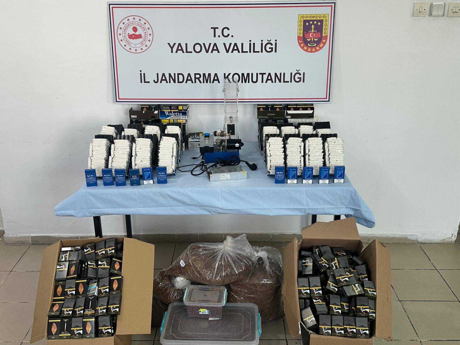 Çınarcık’ta Kaçak Tütün Operasyonu: 27 Bin Makaron ve 16 Kilo Tütün Ele Geçirildi