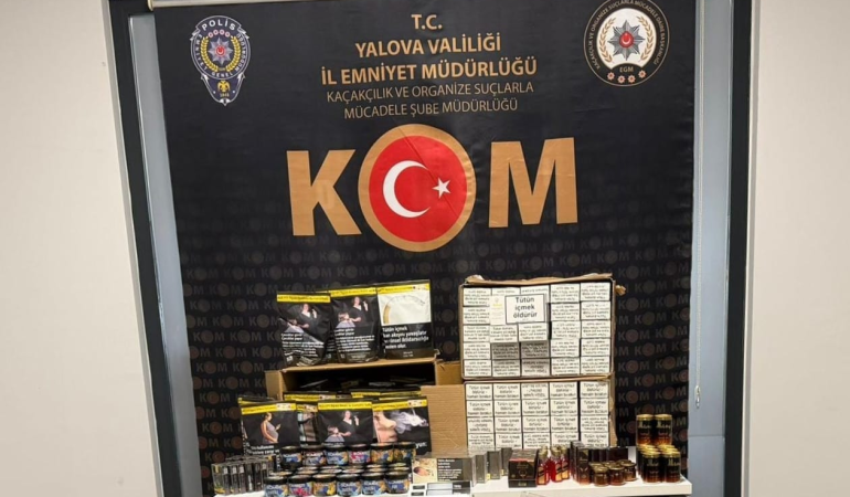 YALOVA’DA KAÇAK MAKARON OPERASYONU: 1,5 MİLYON ADET ELE GEÇİRİLDİ