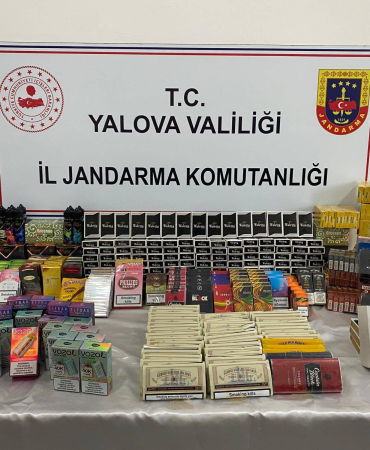Yalova’da Kaçak Tütün ve Elektronik Sigara Operasyonu: Binlerce Kaçak Ürün Ele Geçirildi
