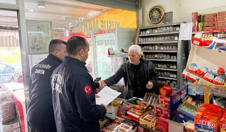 ÇİFTLİKKÖY ZABITASINDAN OKUL ÖNLERİNDE SIKI DENETİM