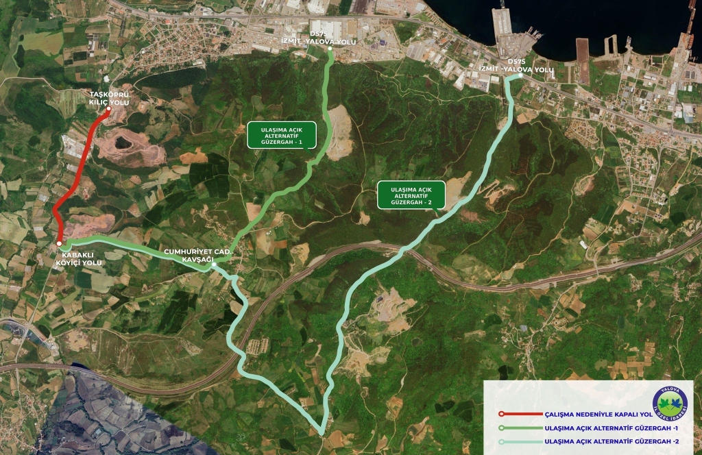 TAŞKÖPRÜ – KILIÇ KÖYÜ BAĞLANTI YOLU GEÇİCİ OLARAK TRAFİĞE KAPATILDI