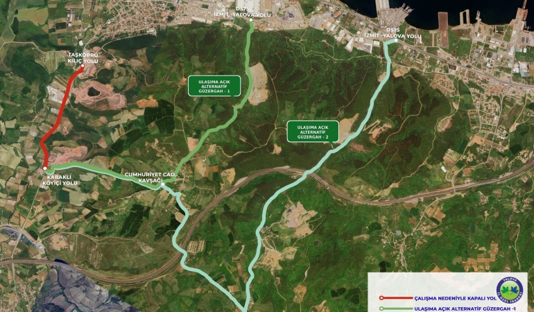 TAŞKÖPRÜ – KILIÇ KÖYÜ BAĞLANTI YOLU GEÇİCİ OLARAK TRAFİĞE KAPATILDI