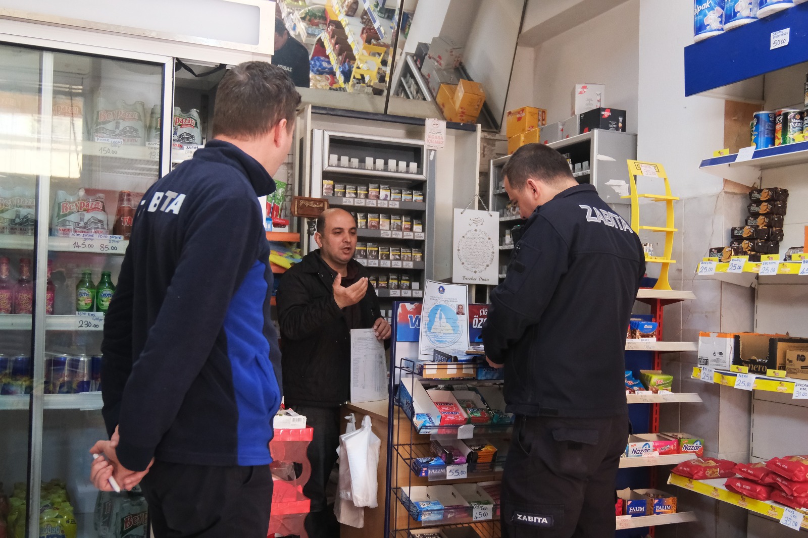 ÇİFTLİKKÖY ZABITASI RUHSAT DENETİMLERİ İÇİN SAHADA