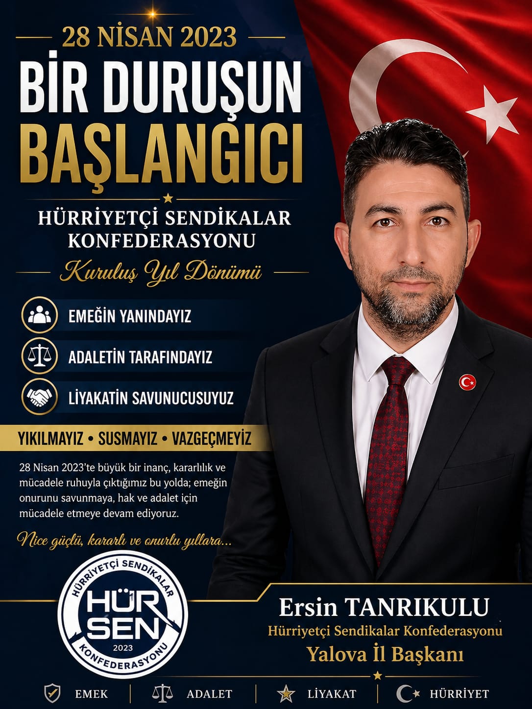 HÜRRİYETÇİ SENDİKALAR KONFEDERASYONU 3. YAŞINI KUTLUYOR