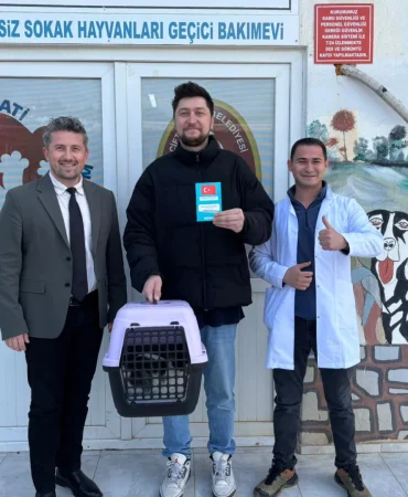 ÇİFTLİKKÖY’ÜN CAN DOSTLARI ‘ŞANSLI’YA SAHİP ÇIKTI