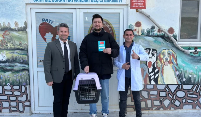 ÇİFTLİKKÖY’ÜN CAN DOSTLARI ‘ŞANSLI’YA SAHİP ÇIKTI