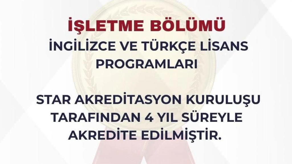 Yalova Üniversitesi İşletme Bölümü 4 Yıllık STAR Akreditasyonu Aldı