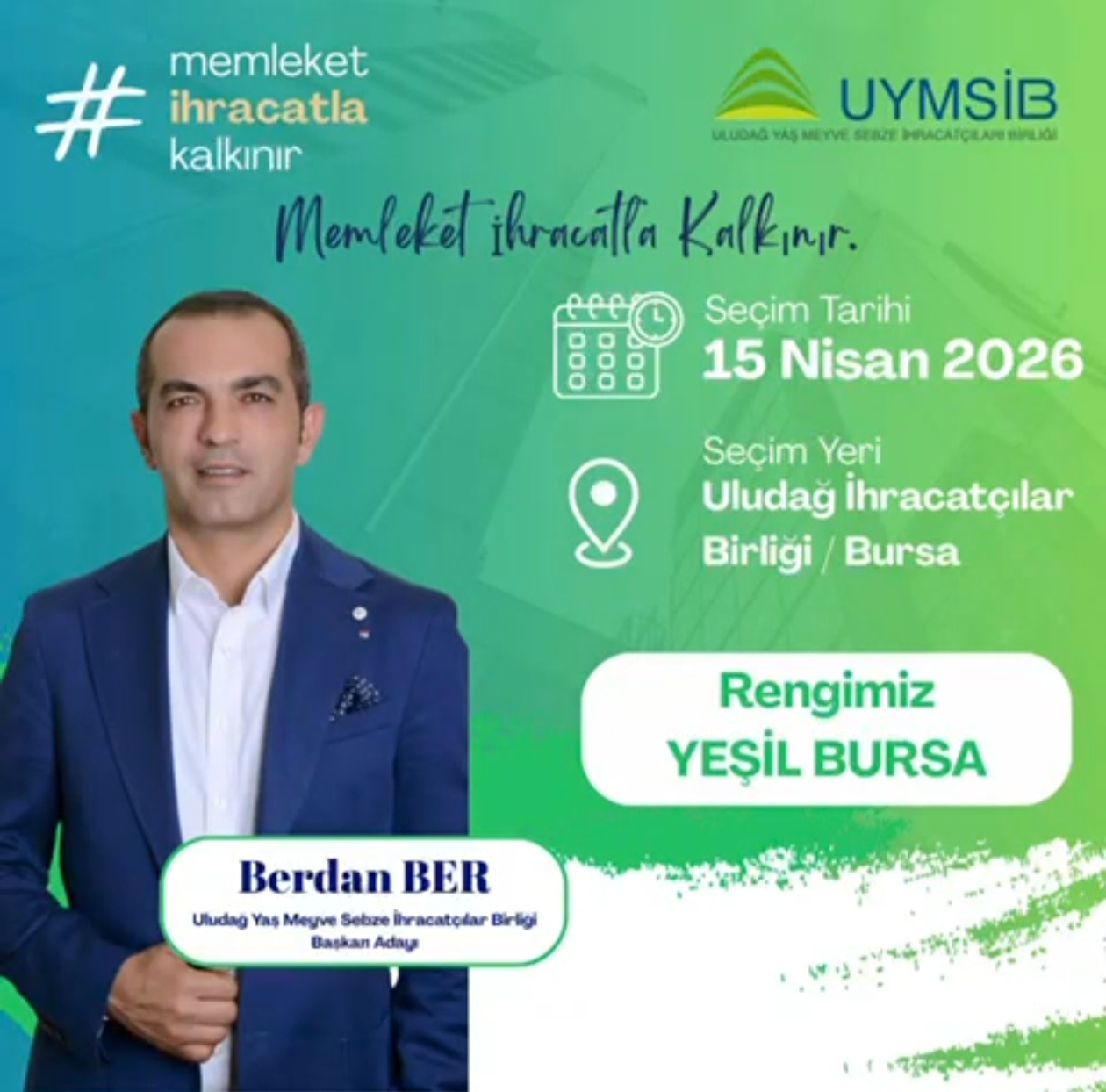 Berdan Ber’den Yeşil Bursa Vizyonu: “Memleket İhracatla Kalkınır”