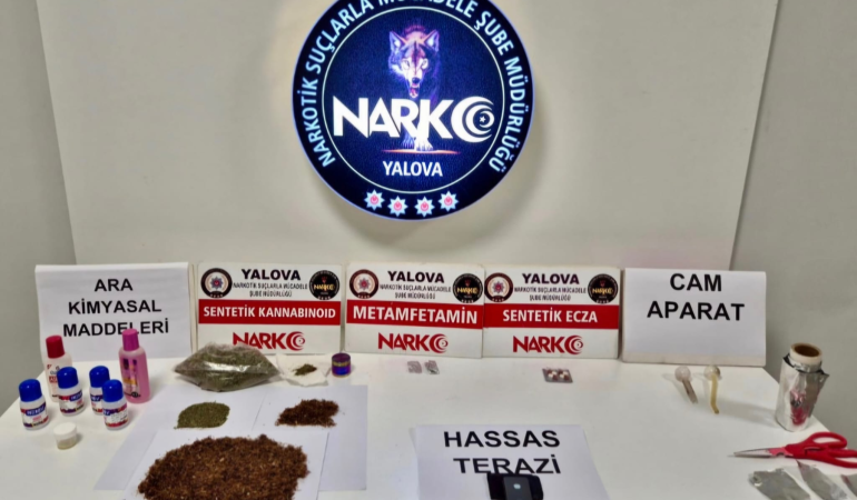 YALOVA’DA NARKOTİK OPERASYONU: 4 ŞÜPHELİ YAKALANDI, 2’Sİ TUTUKLANDI
