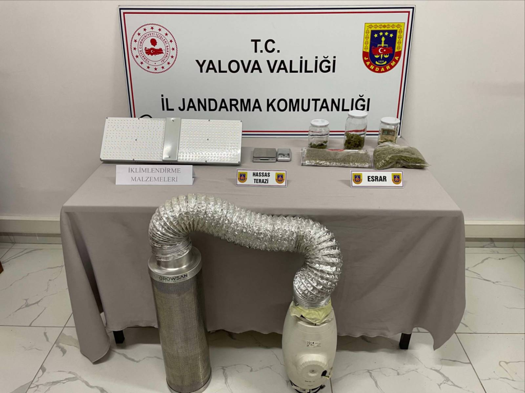 Yalova’da Uyuşturucu Operasyonu: İklimlendirme Sistemiyle Üretim Yapan Şüpheliler Yakalandı