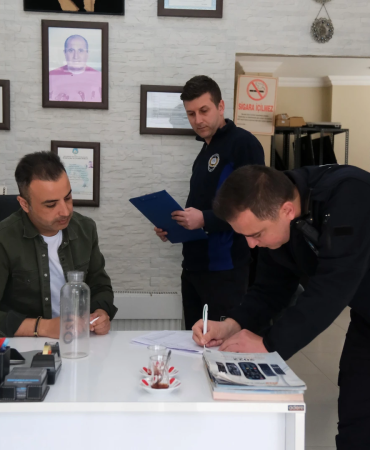 ÇİFTLİKKÖY ZABITASI RUHSAT DENETİMLERİ İÇİN SAHADA