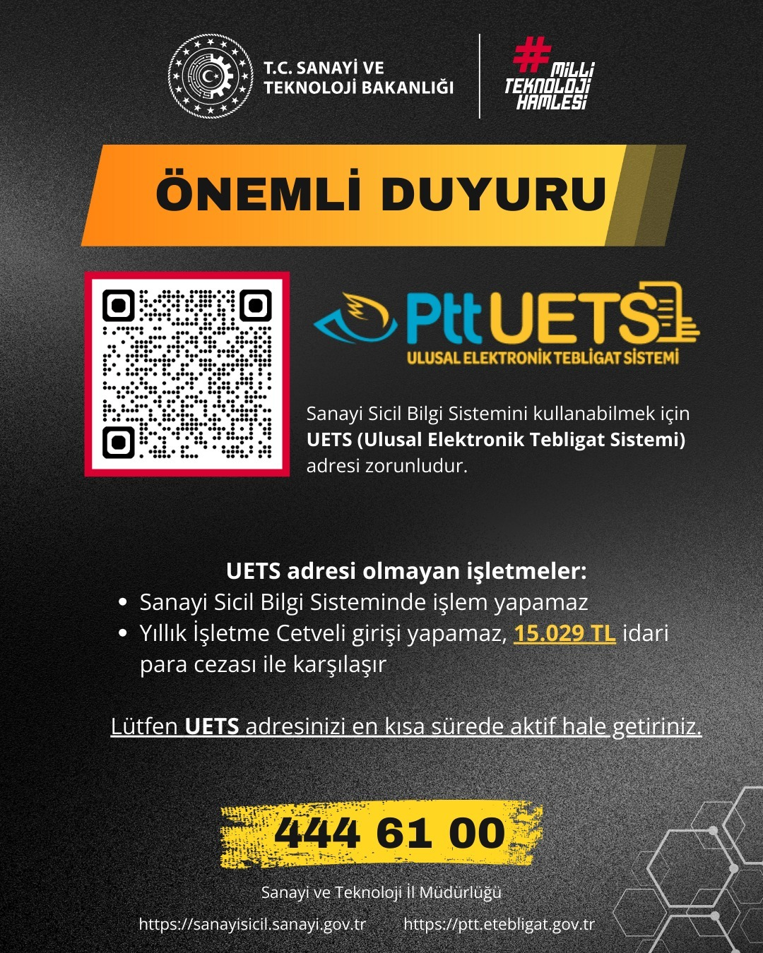 SANAYİ İŞLETMELERİNİN DİKKATİNE: YILLIK İŞLETME CETVELİ İÇİN SON GÜN 30 NİSAN 2026