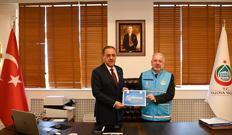 Yalova Valisi Usta’dan Kurban Vekâleti Bağışı