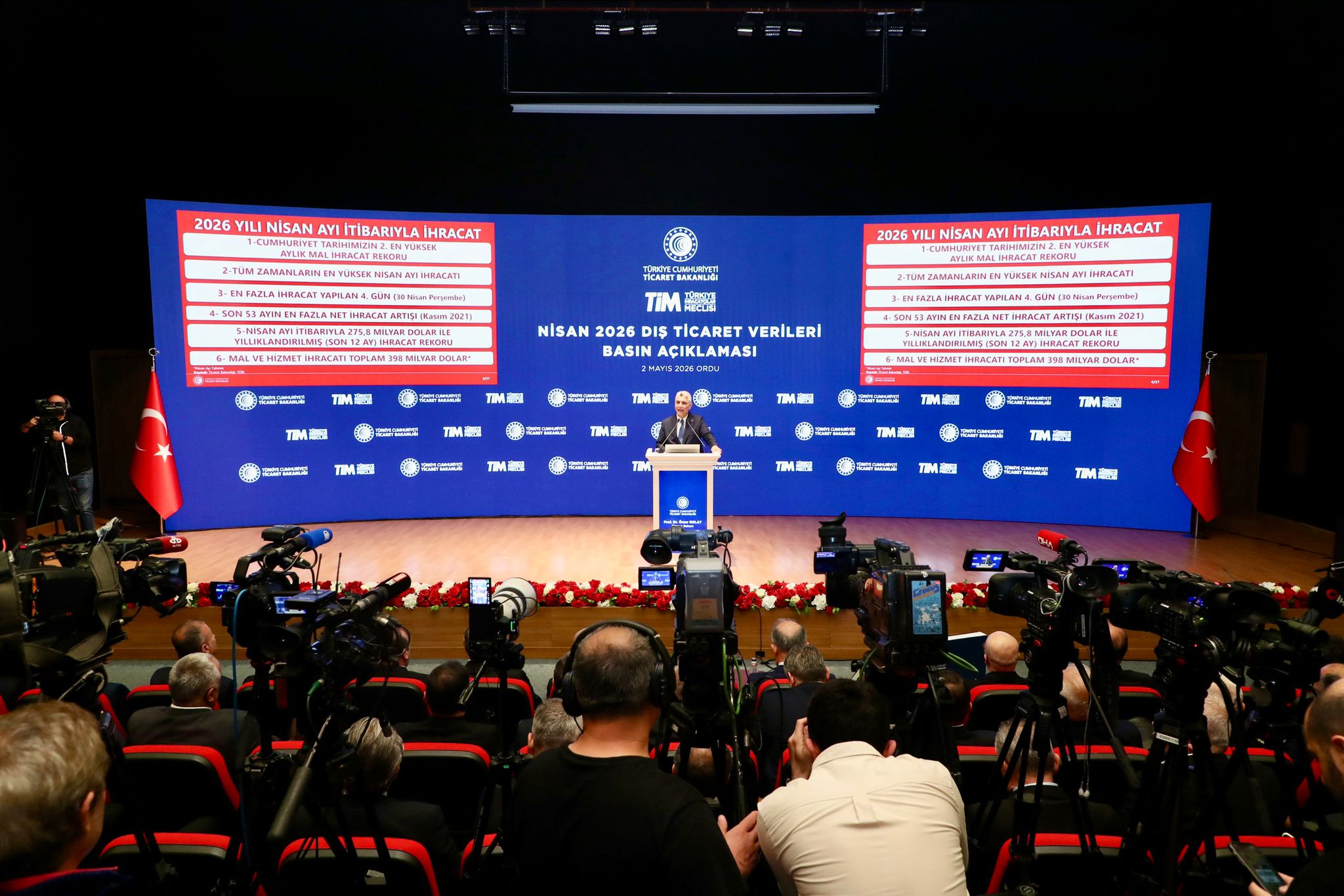 BAKAN BOLAT ORDU’DA DIŞ TİCARET VERİLERİNİ AÇIKLADI: İHRACATTA TARİHİ ARTIŞ