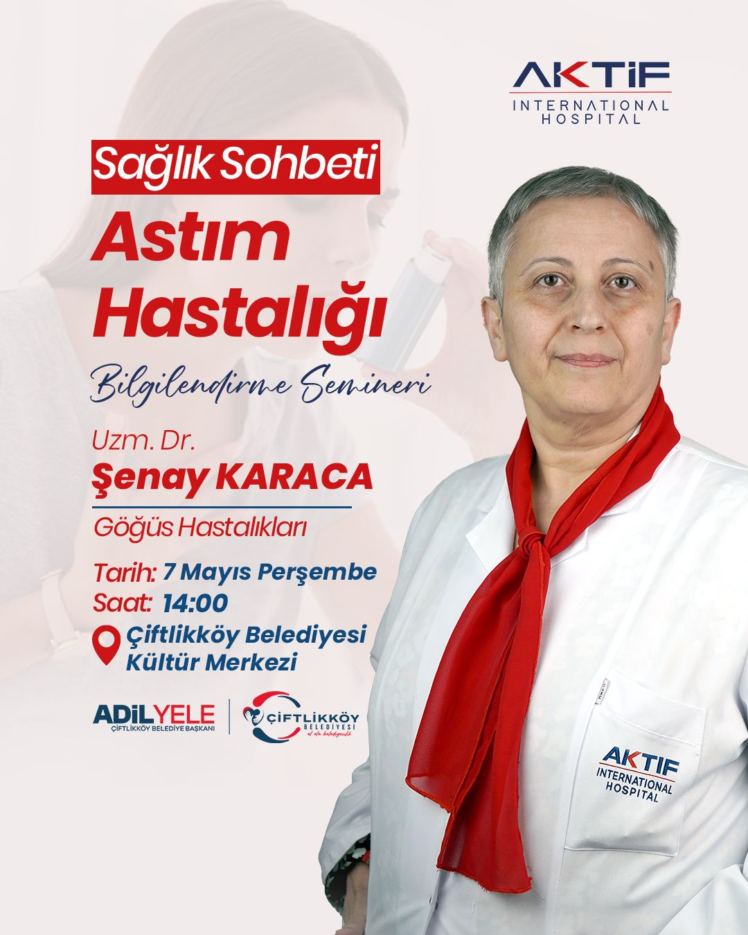 ÇİFTLİKKÖY SAĞLIK SOHBETLERİNDE ASTIM HASTALIĞI ANLATILACAK