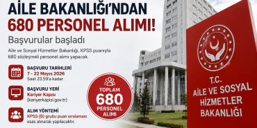 Aile ve Sosyal Hizmetler Bakanlığı 680 Personel Alımı Başladı! Başvuru Tarihleri ve Şartlar Açıklandı 2 Aile ve Sosyal Hizmetler Bakanlığı 680 Personel Alımı Başladı! Başvuru Tarihleri ve Şartlar Açıklandı