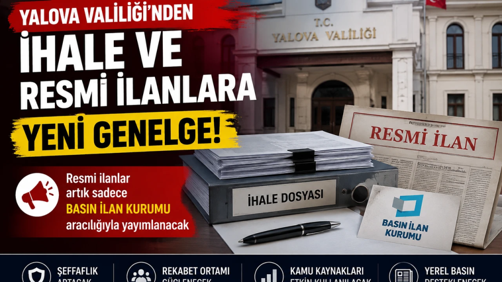 Yalova Valiliği’nden Resmi İlan ve İhale Süreçlerine Sıkı Takip
