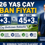 Yalova Rizeliler Derneği Başkanı İsmail Yaprak’tan Yaş Çay Fiyatına Destek