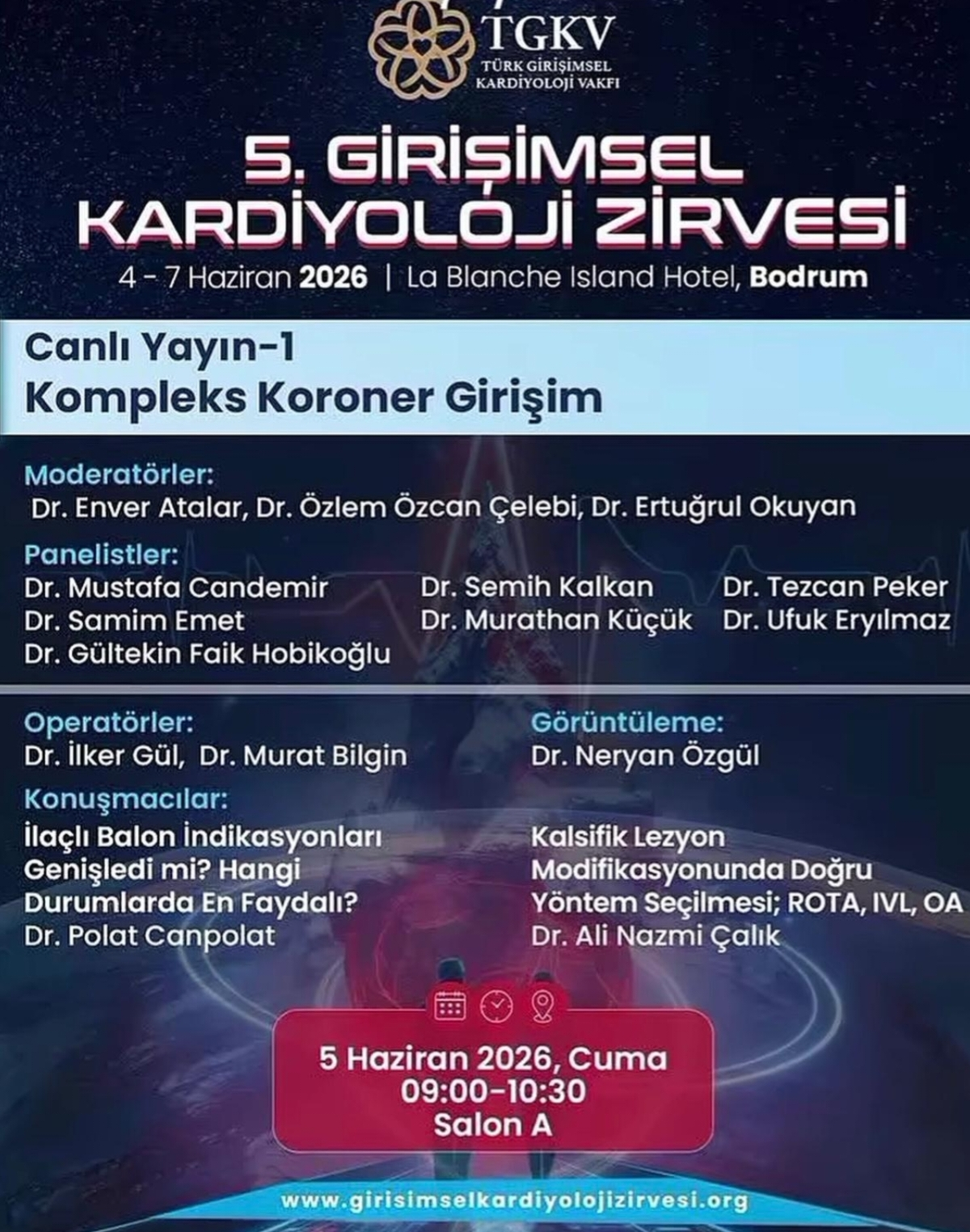 YALOVA’DAN ULUSLARARASI KARDİYOLOJİ ZİRVESİNE GÜÇLÜ TEMSİL: DOÇ. DR. MURAT BİLGİN, 5. GİRİŞİMSEL KARDİYOLOJİ ZİRVESİ’NDE OPERATÖR OLARAK GÖREV ALACAK