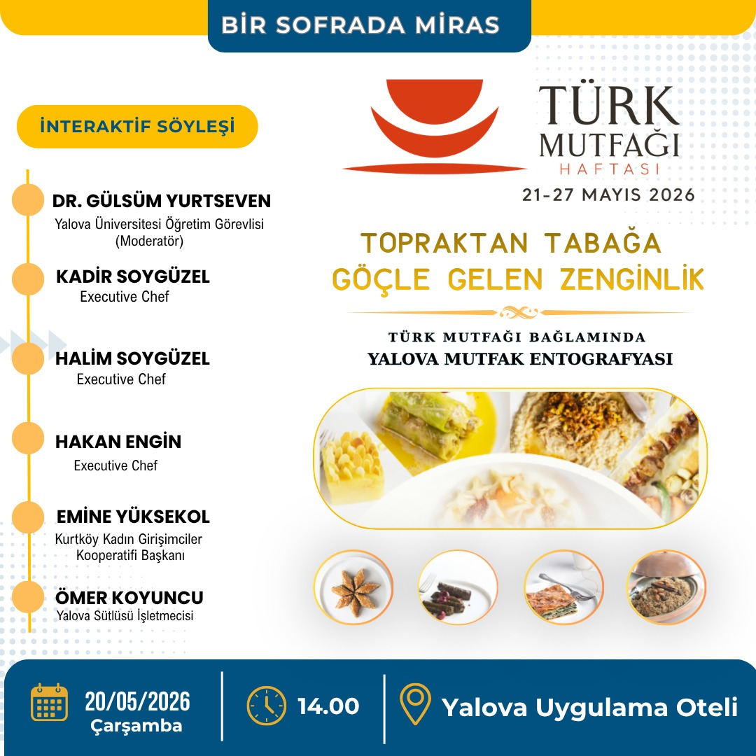 “Topraktan Tabağa: Göçle Gelen Zenginlik” Söyleşisi Yalova’da Düzenlenecek