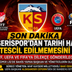 Kayserispor’dan TFF, UEFA ve FIFA’ya Kritik Başvuru!