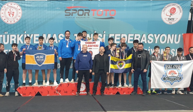 Yalova Belediyespor Masa Tenisi Takımı Türkiye 4.’sü Oldu