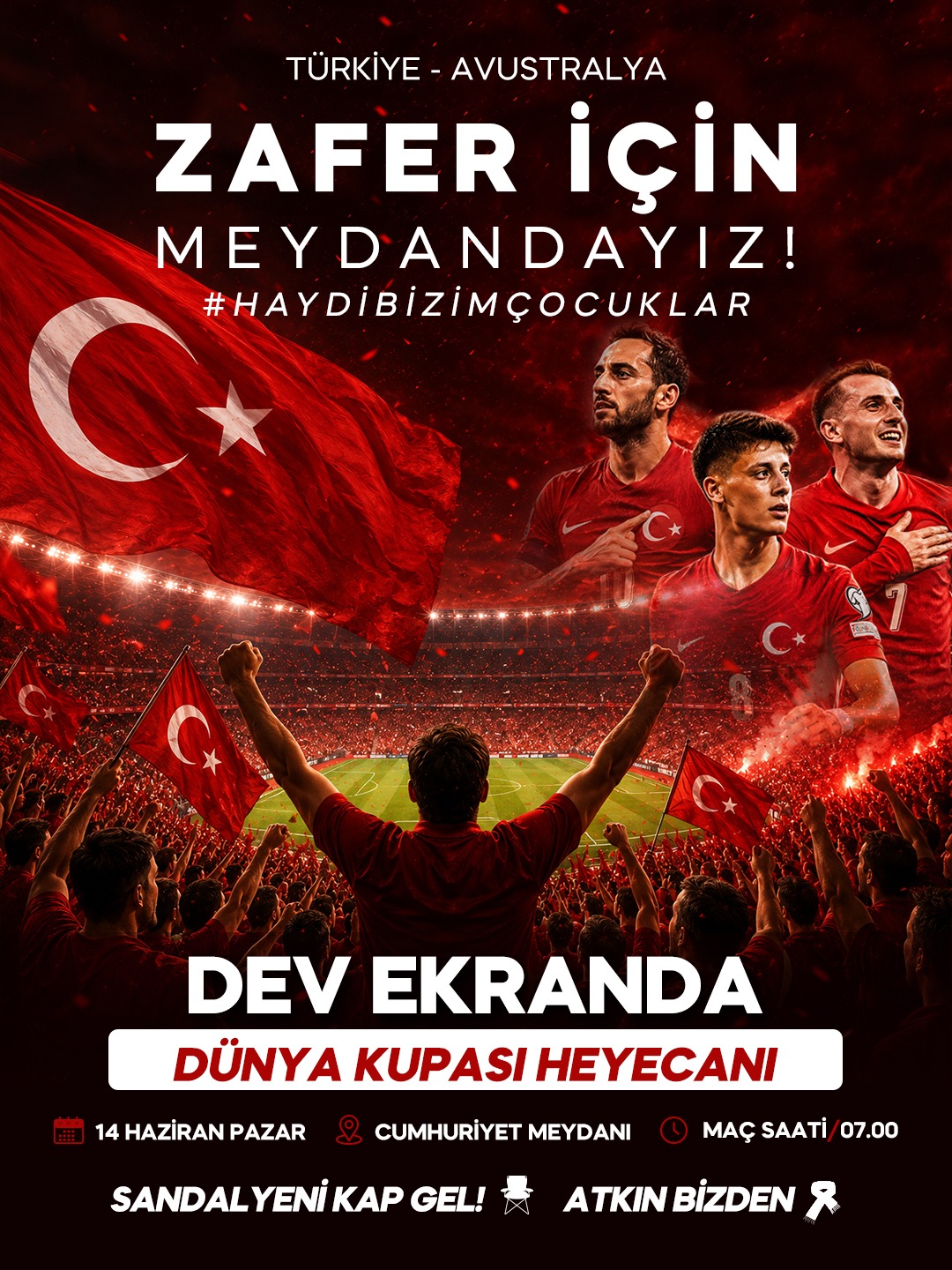 Yalova’da Milli Heyecan Cumhuriyet Meydanı’nda Yaşanacak: Türkiye–Avustralya Maçı Dev Ekranda Yayınlanacak 4 Yalova’da Milli Heyecan Cumhuriyet Meydanı’nda Yaşanacak: Türkiye–Avustralya Maçı Dev Ekranda Yayınlanacak