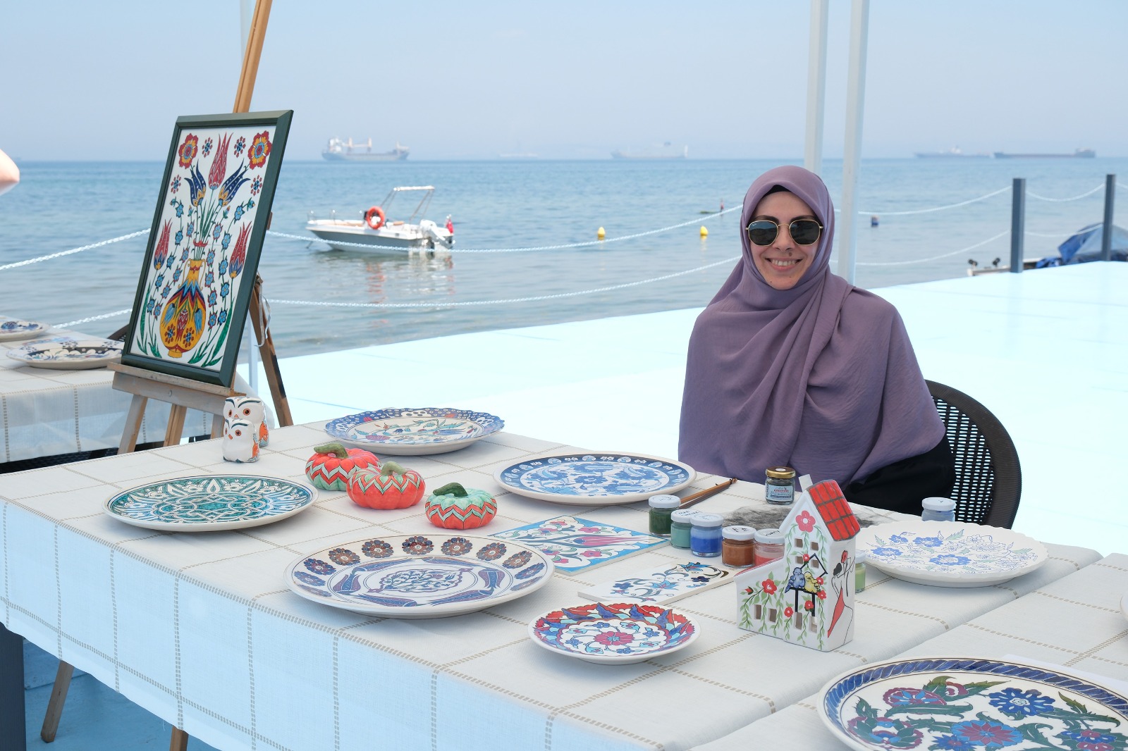 Çiftlikköy Belediyesi Çini Kursiyerlerinden Yıl Sonu Sergisi
