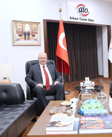 Ankara Ticaret Odası Başkanı Gürsel Baran, Yalova Eğitim ve Araştırma Hastanesi Başhekimi Hasan Ergenç’i Ağırladı