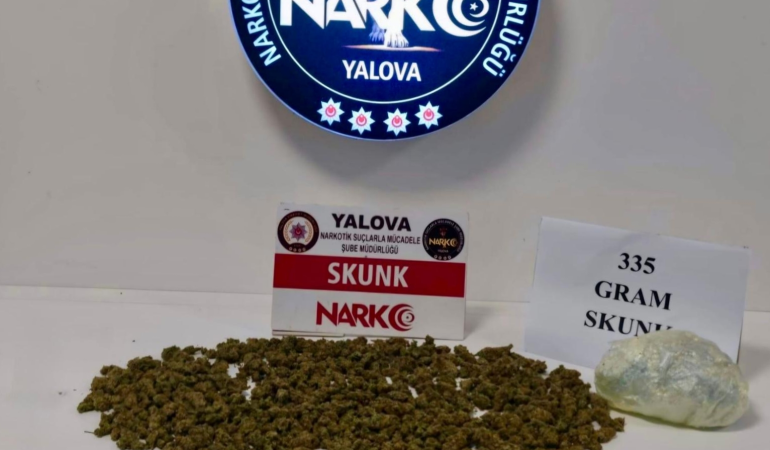 Yalova'da Narkotik Operasyonu: 335 Gram Uyuşturucu Ele Geçirildi