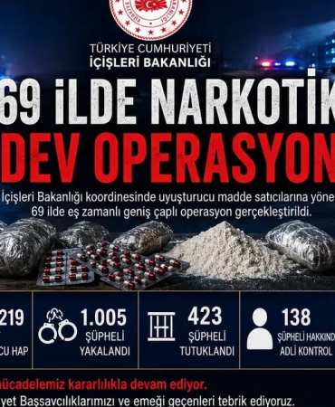 69 İlde Dev Narkotik Operasyonu: 708 Kilo Uyuşturucu ve Yaklaşık 3 Milyon Hap Ele Geçirildi