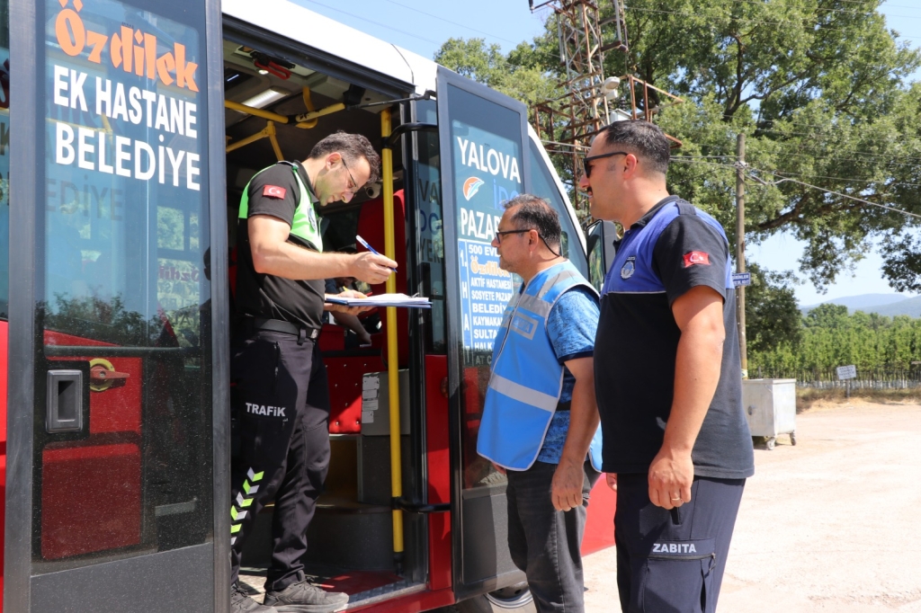 Çiftlikköy’de Toplu Taşıma Araçlarına Klima Denetimi